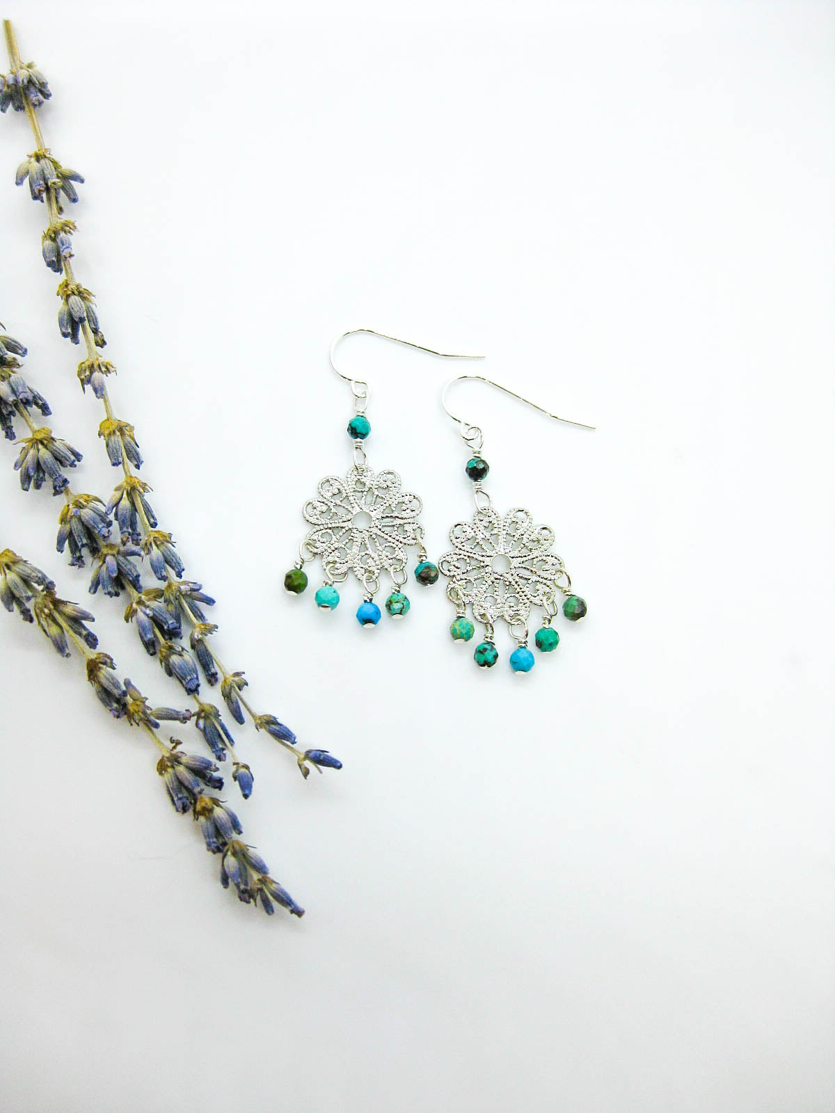 Willow: Turquoise Earrings - e651