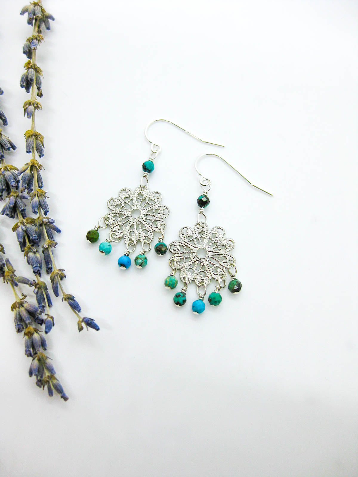 Willow: Turquoise Earrings - e651