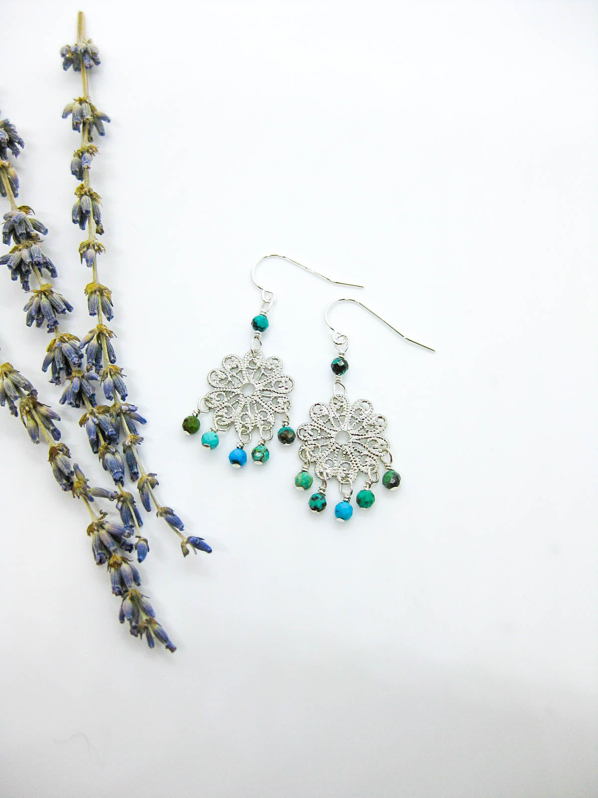 Willow: Turquoise Earrings - e651