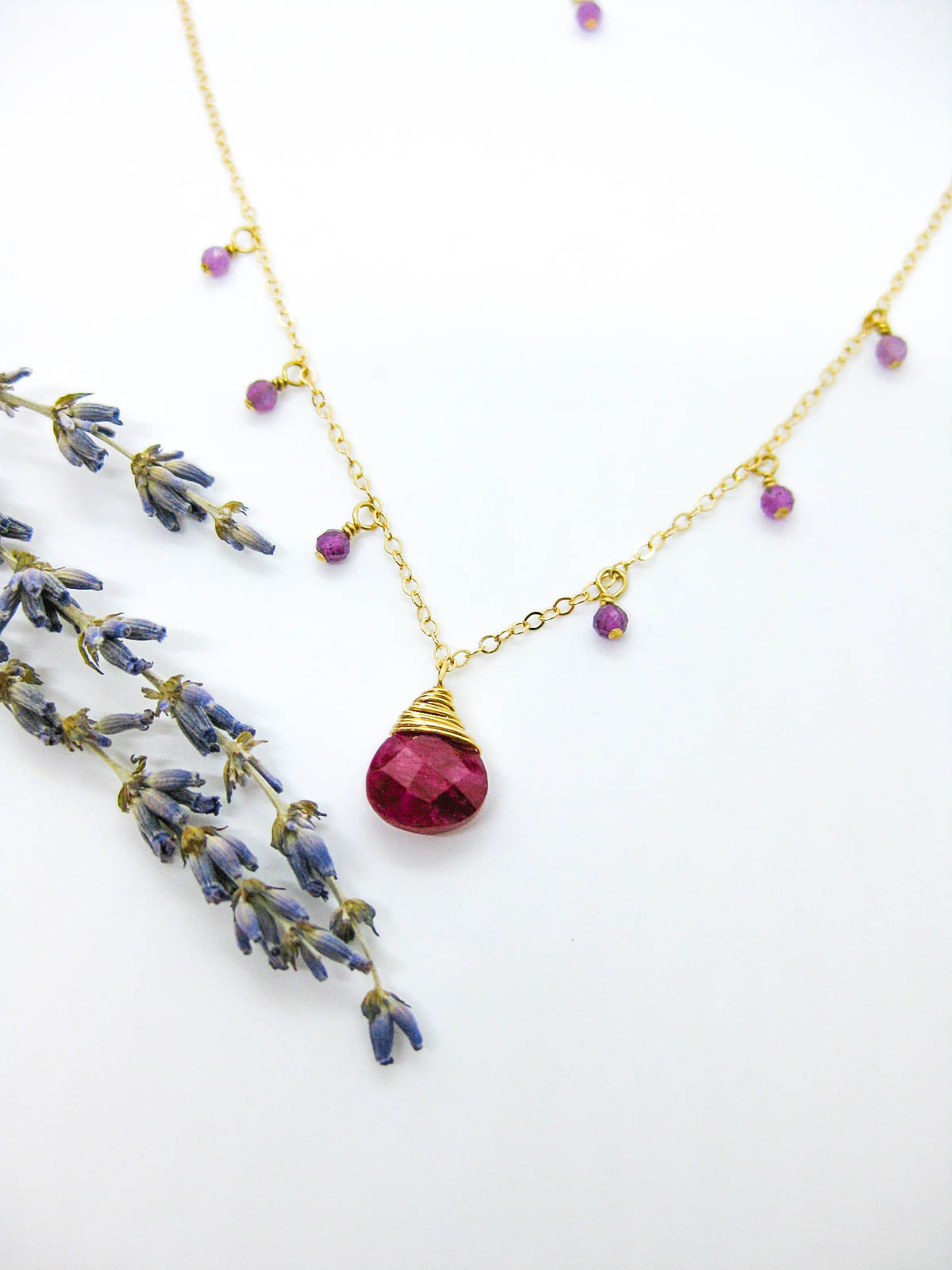 simple ruby necklace