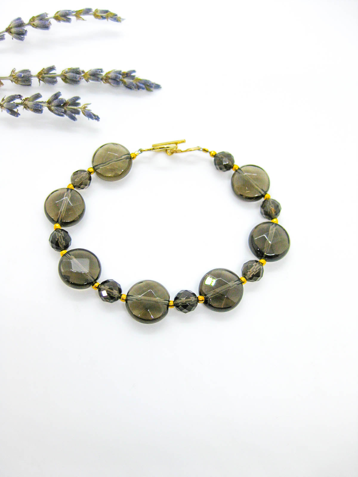 Smoky Quartz Bracelet - b336