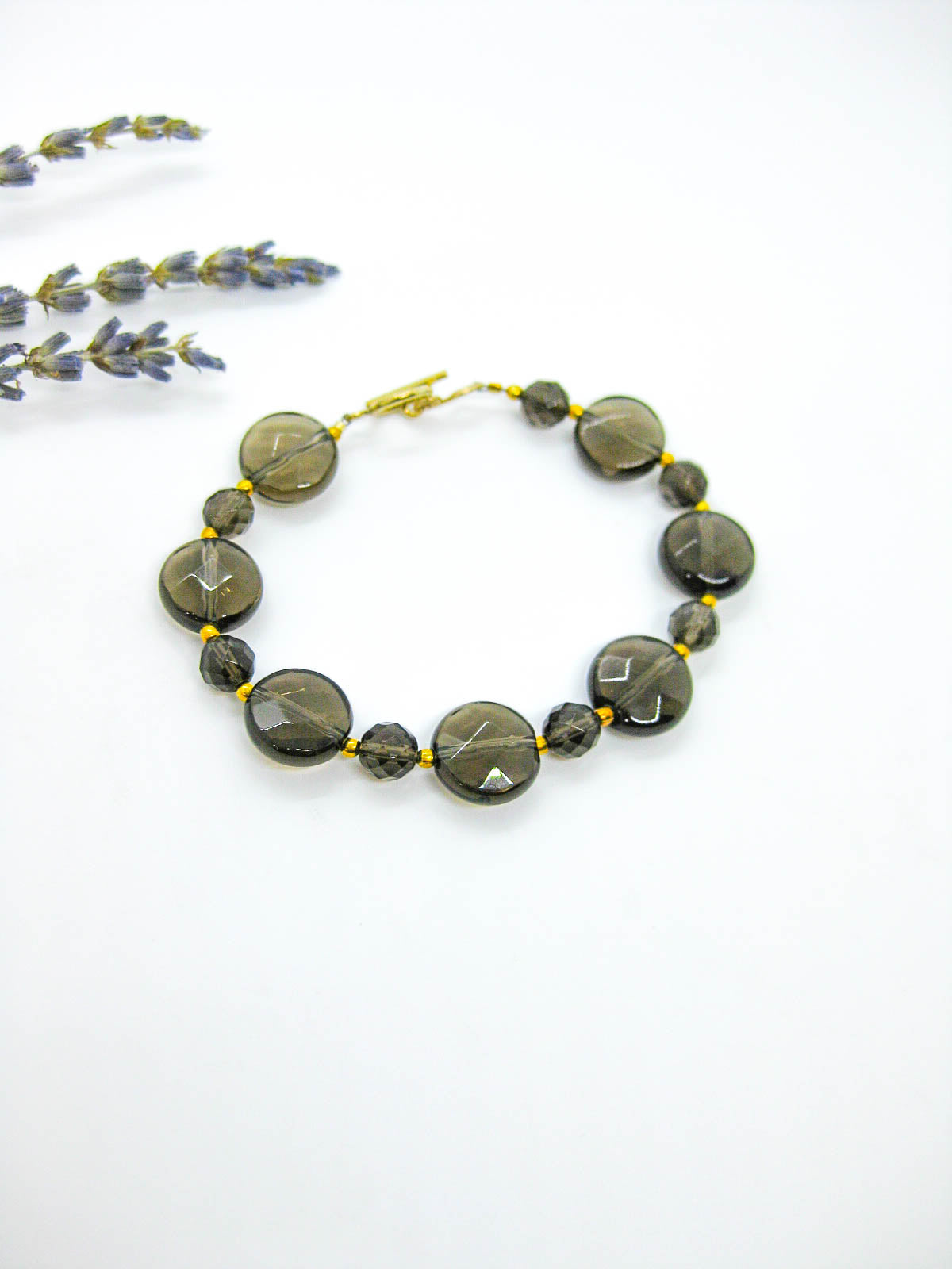 Smoky Quartz Bracelet - b336