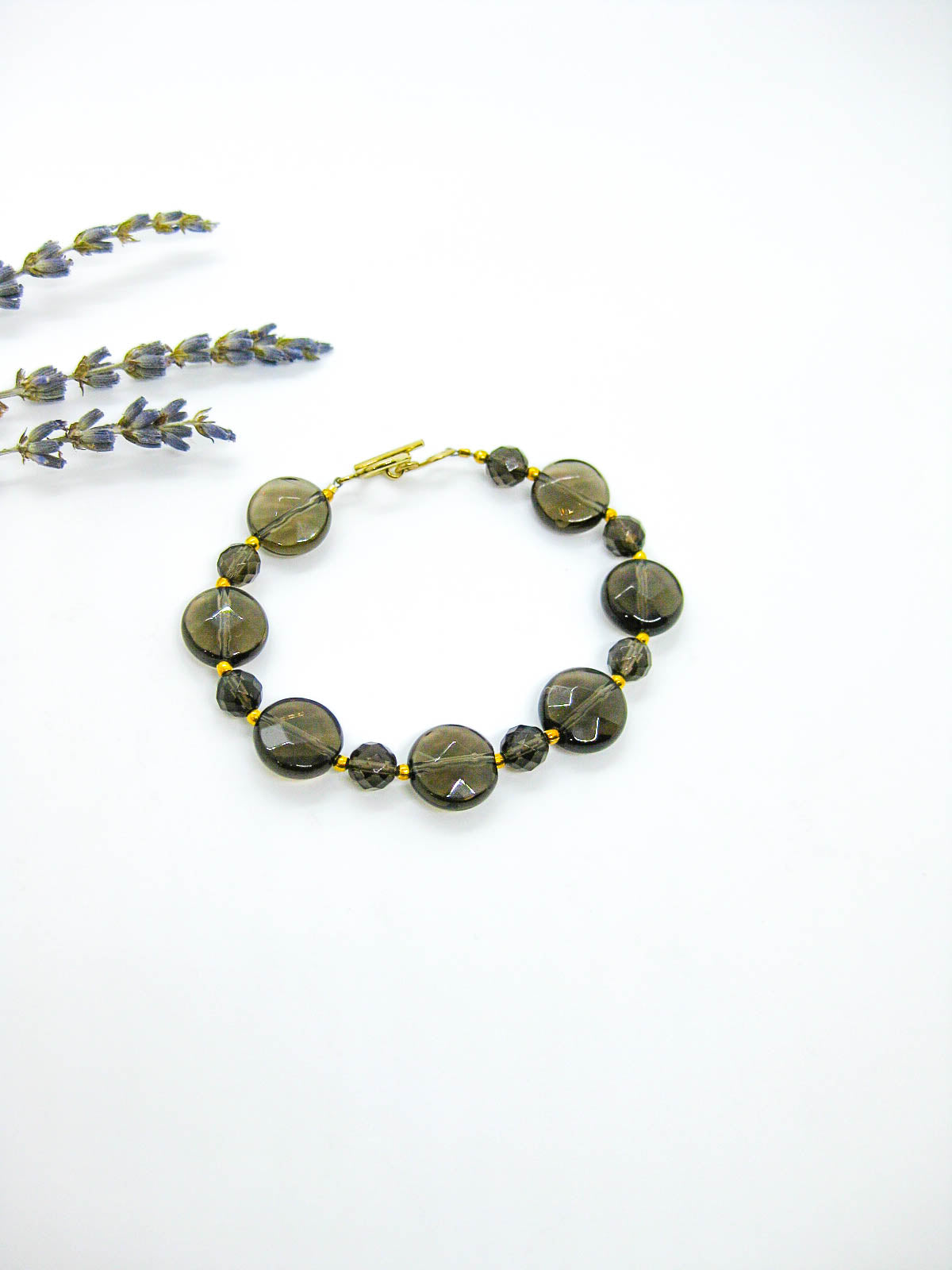 Smoky Quartz Bracelet - b336