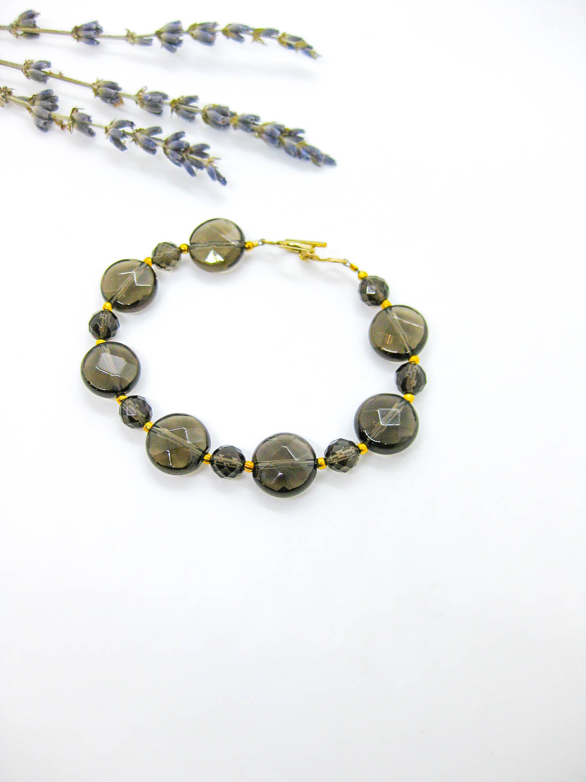 Smoky Quartz Bracelet - b336