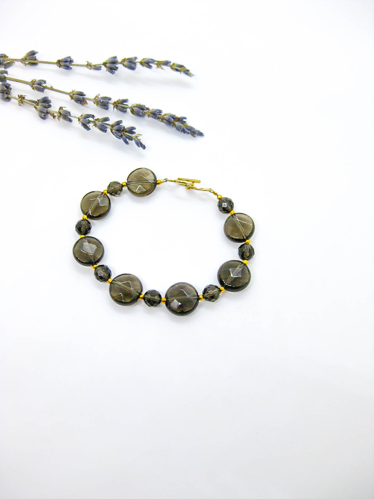 Smoky Quartz Bracelet - b336