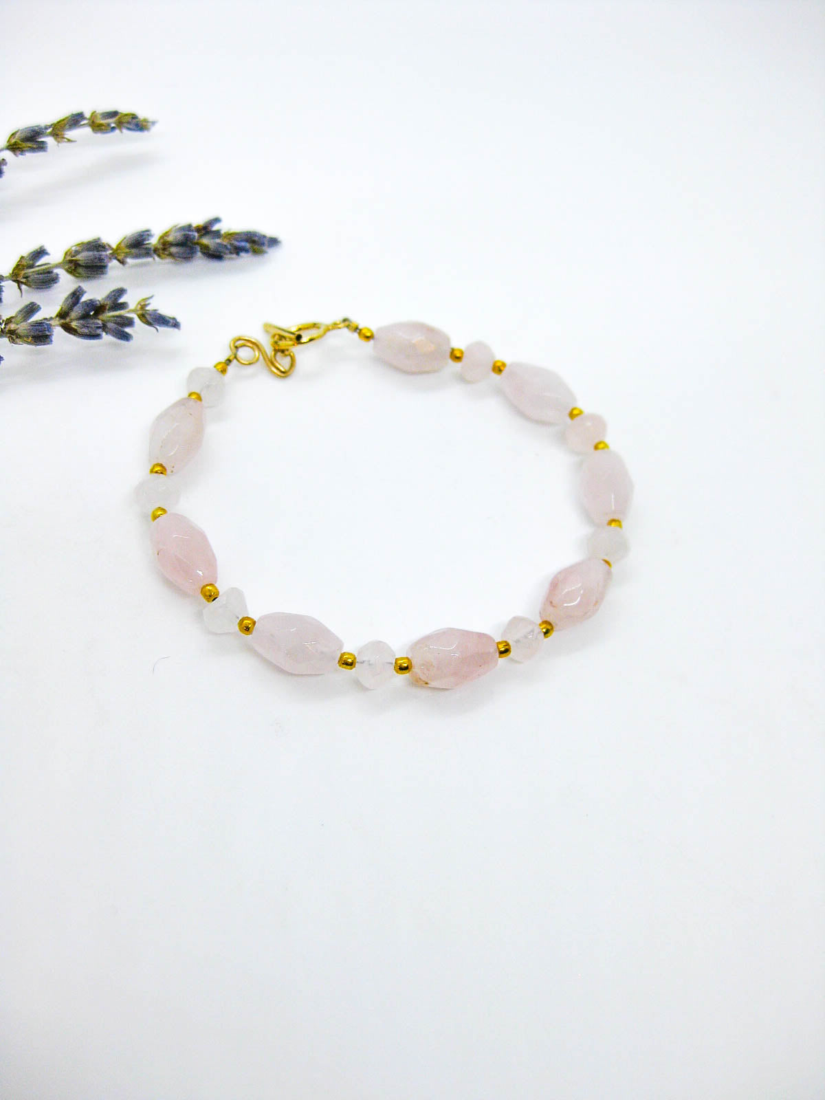 Delphine II: Rose Quartz Bracelet - b343