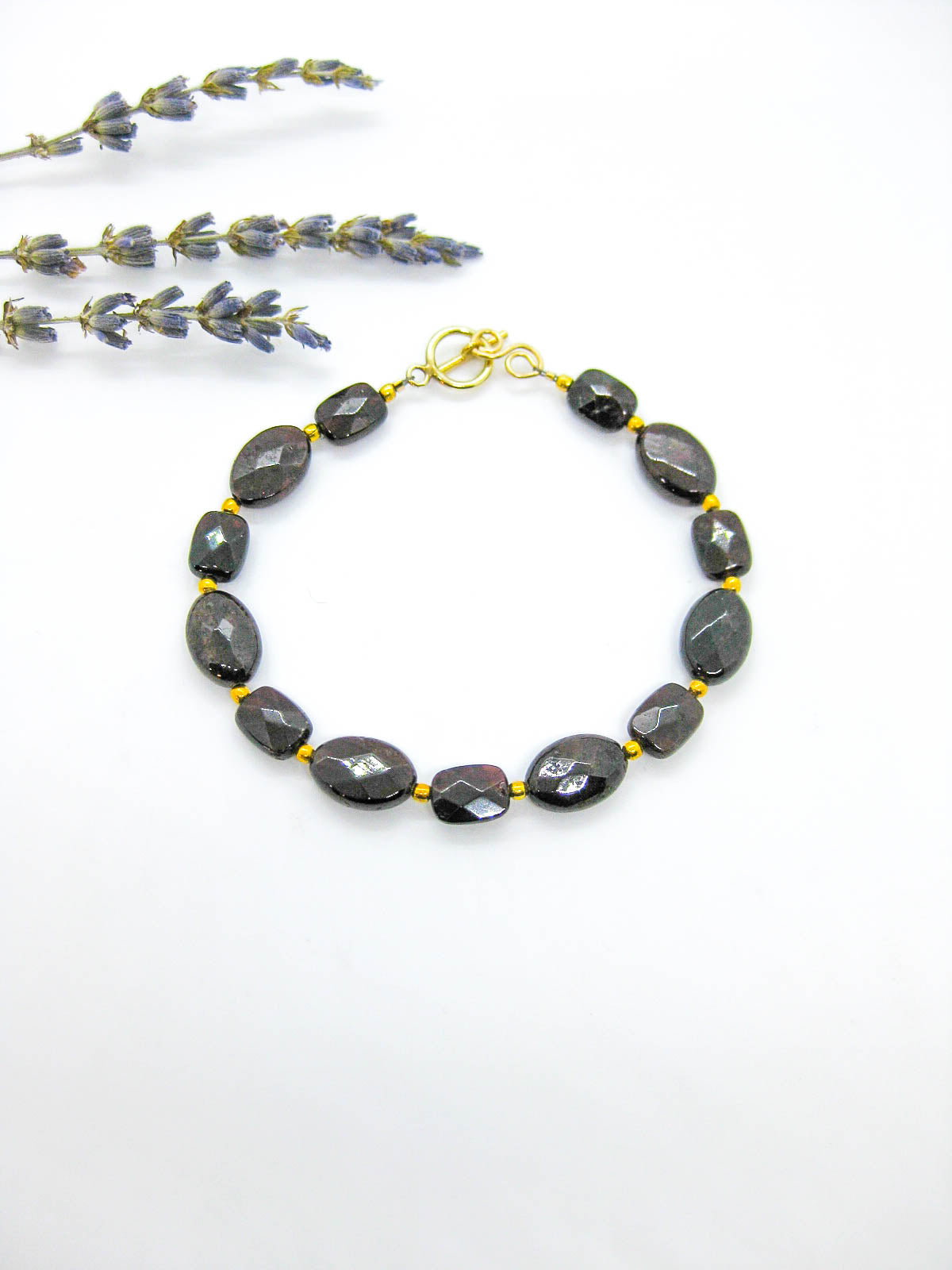 Calla II: Garnet Bracelet - b353