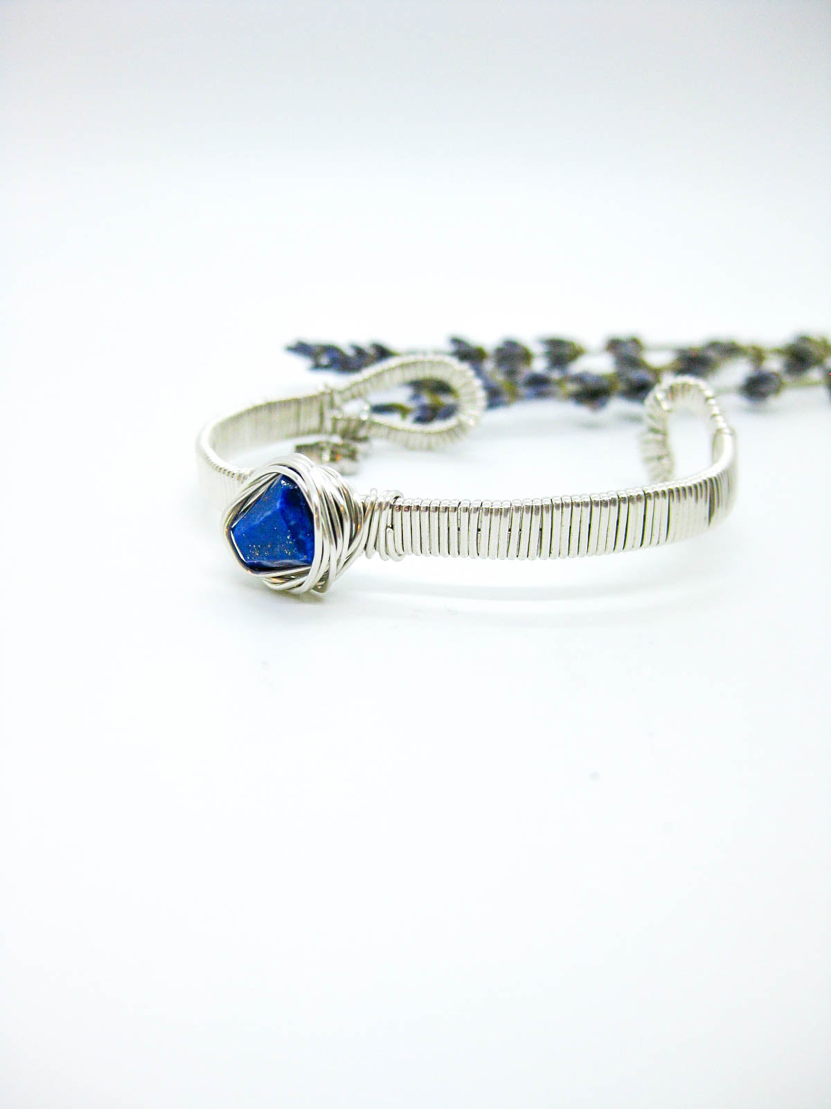 Calla: Lapis Wrapped Cuff - b362