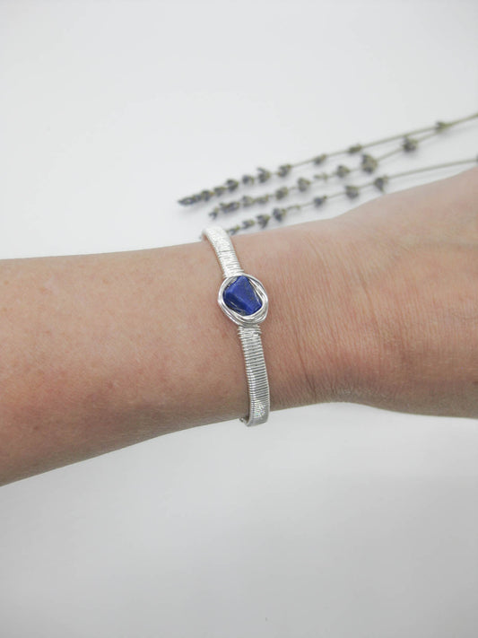 Calla: Lapis Wrapped Cuff - b362