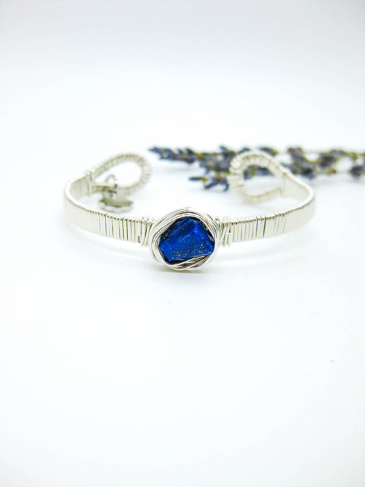 Calla: Lapis Wrapped Cuff - b362