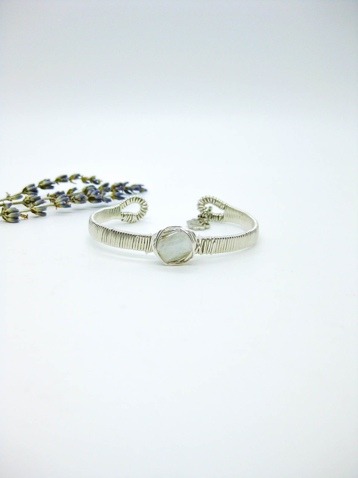 Calla: Moonstone Wrapped Cuff - b365