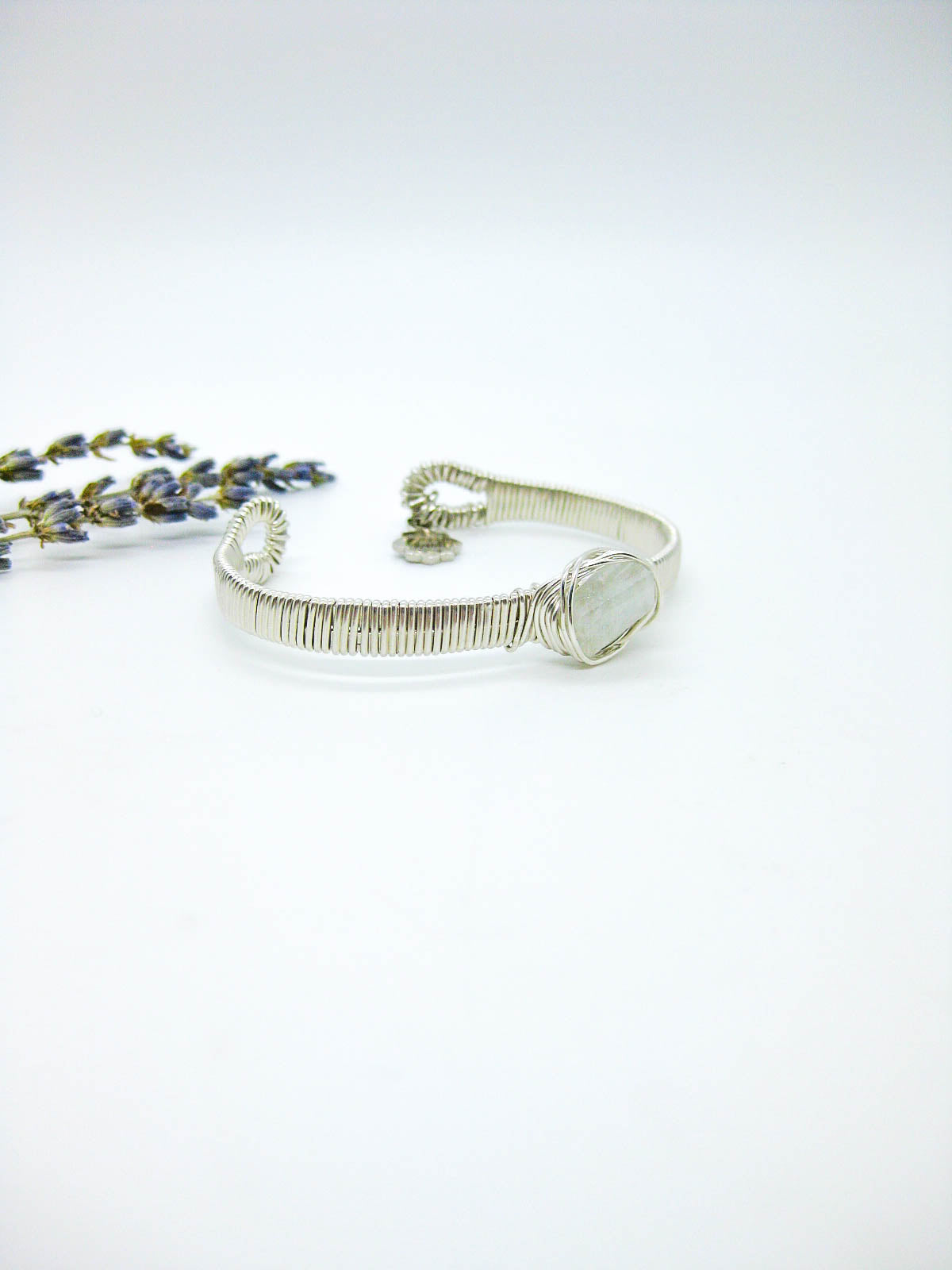 Calla: Moonstone Wrapped Cuff - b365