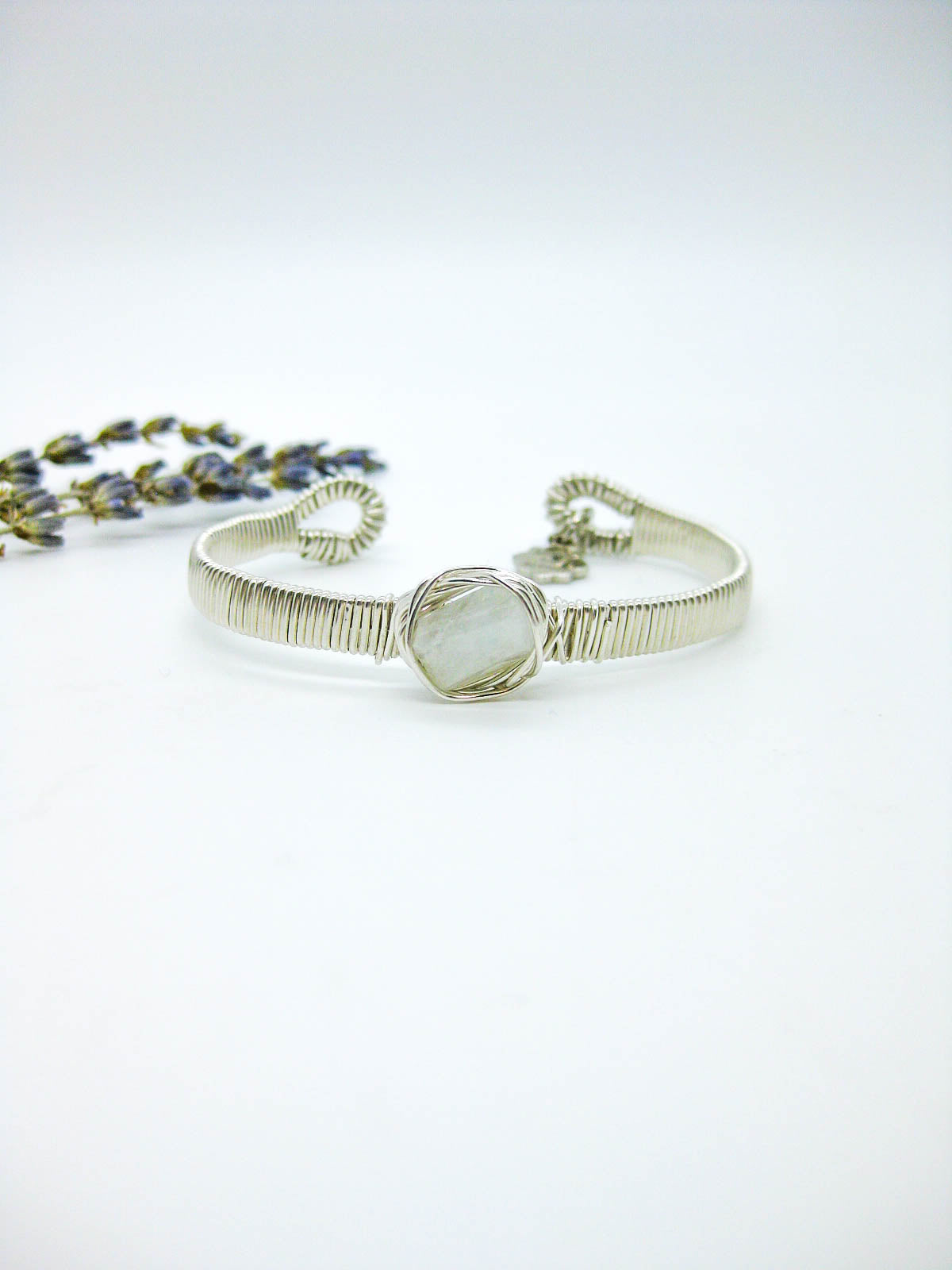 Calla: Moonstone Wrapped Cuff - b365