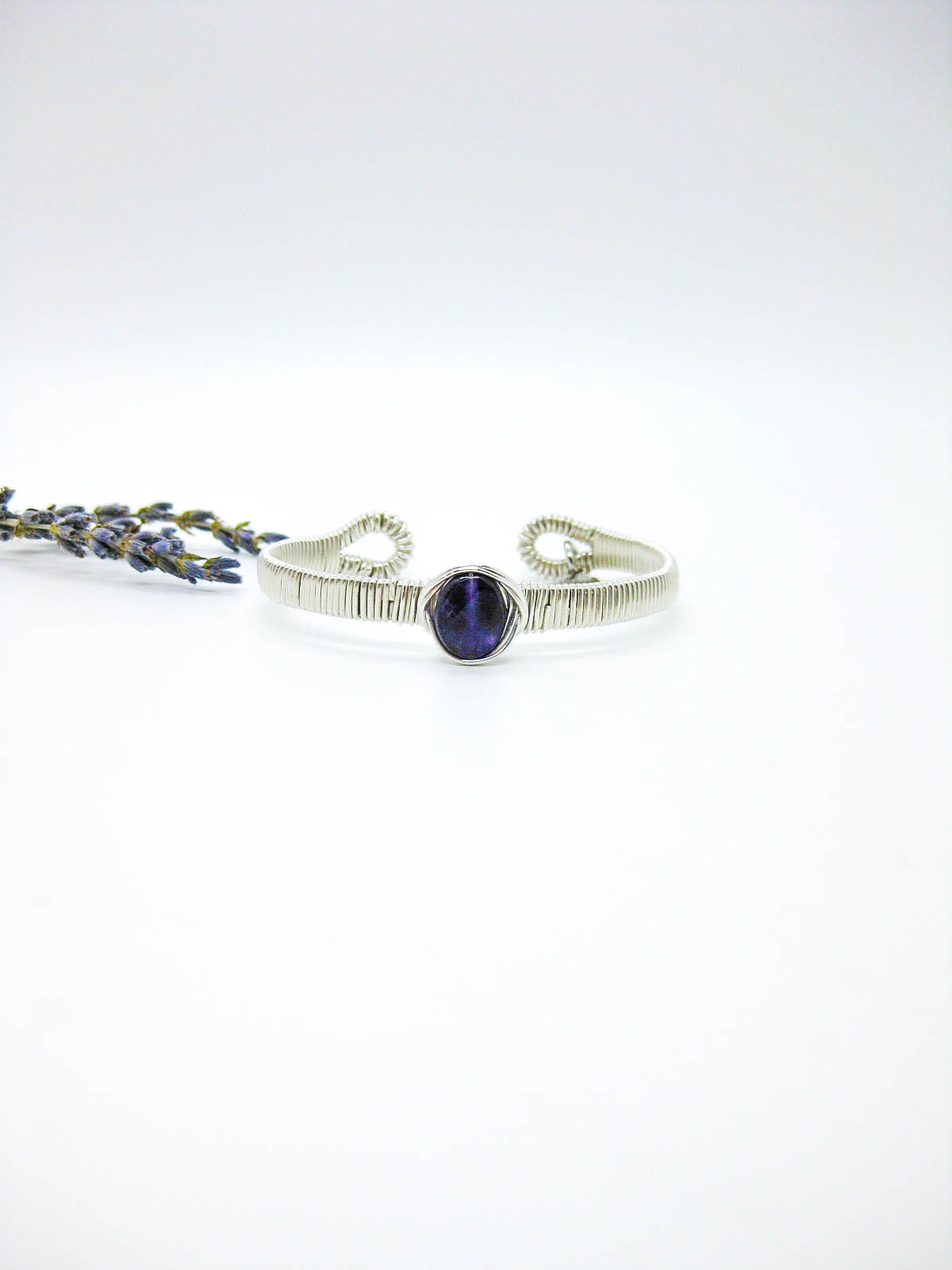 Aster: Amethyst Wrapped Cuff - b366