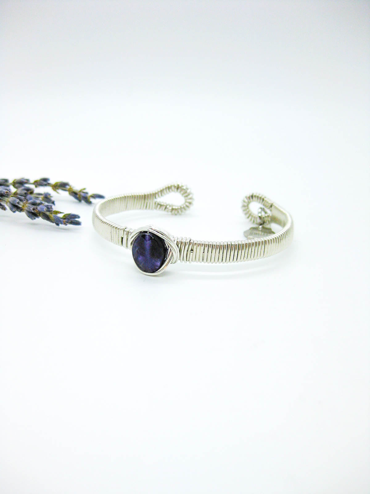 Aster: Amethyst Wrapped Cuff - b366