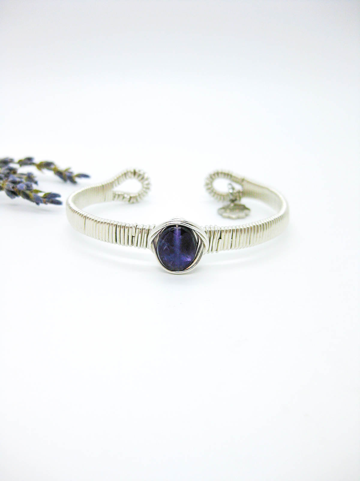 Aster: Amethyst Wrapped Cuff - b366