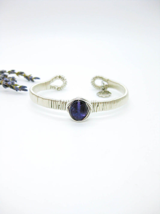 Aster: Amethyst Wrapped Cuff - b366