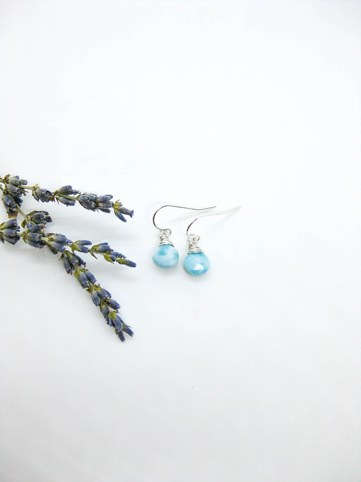 Chamomile: Larimar Earrings - e762