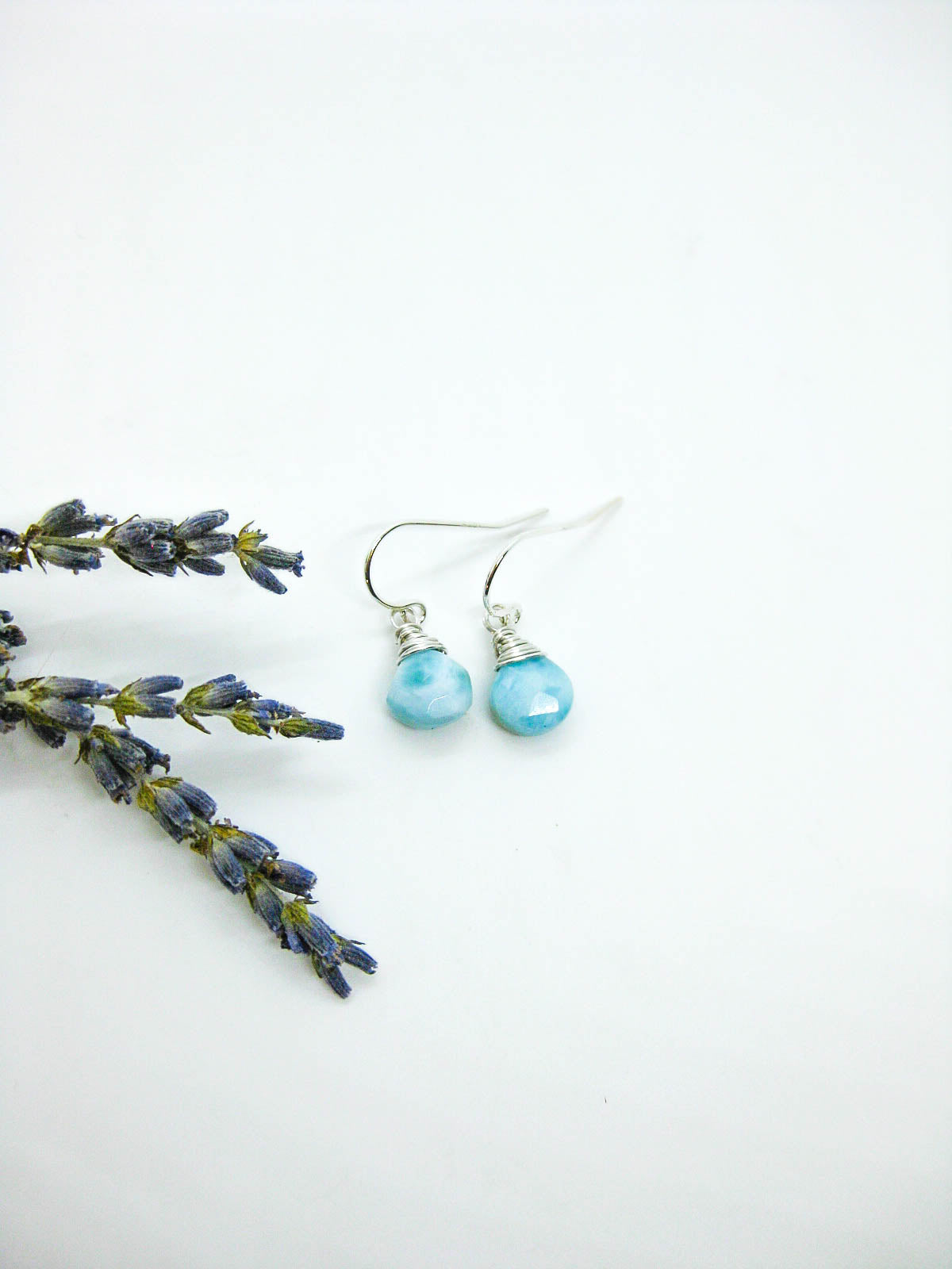 Chamomile: Larimar Earrings - e762