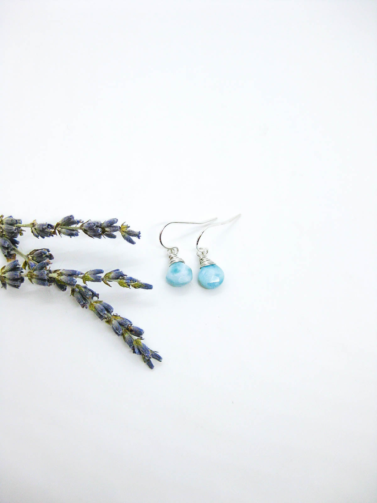 Chamomile: Larimar Earrings - e762