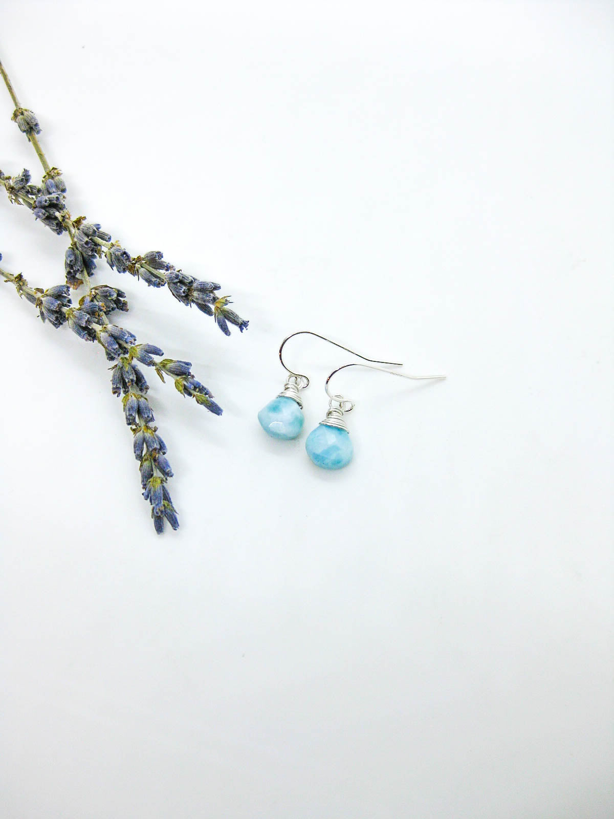 Chamomile: Larimar Earrings - e762