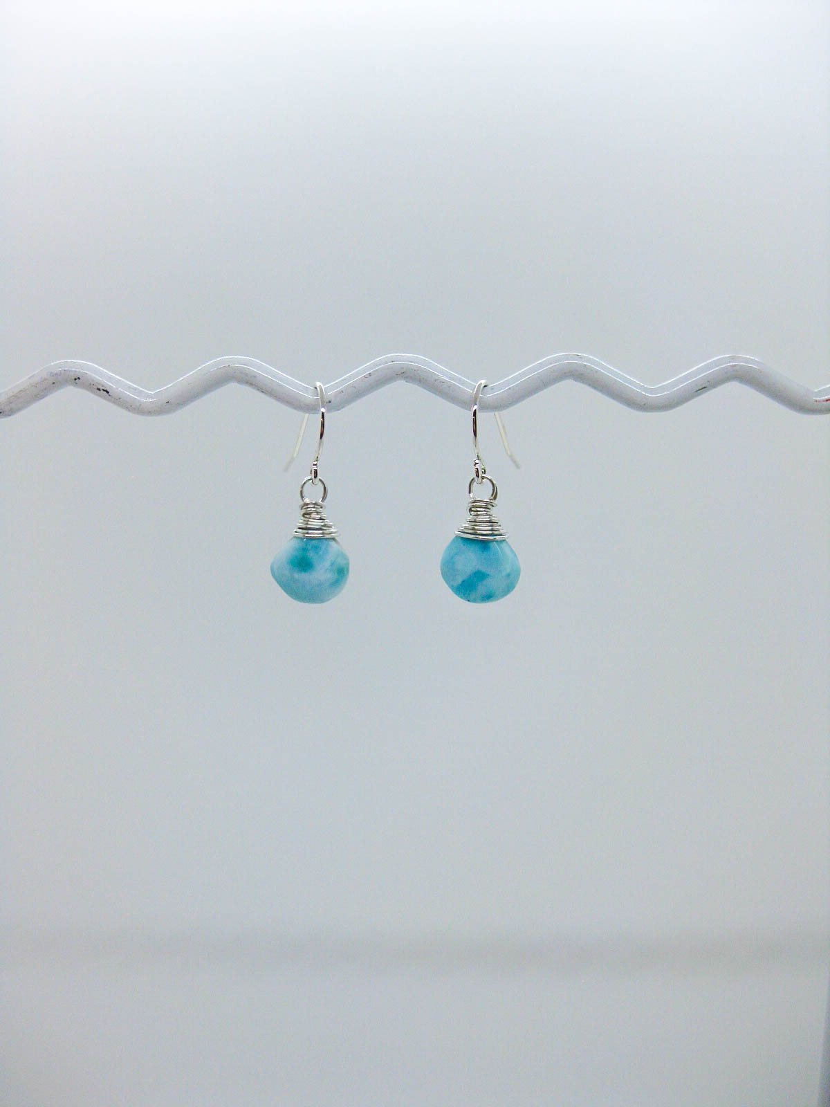 Chamomile: Larimar Earrings - e762