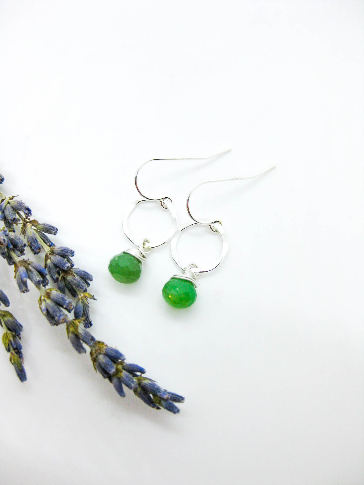 Daisy: Chrysoprase Earrings - e766