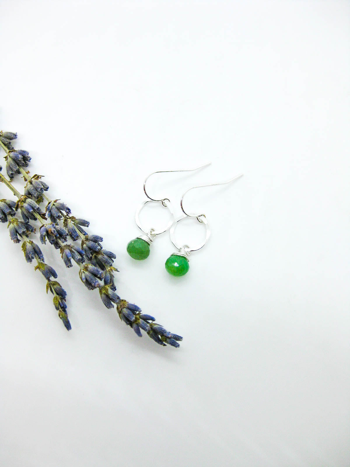 Daisy: Chrysoprase Earrings - e766