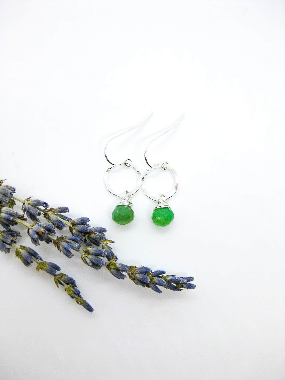 Daisy: Chrysoprase Earrings - e766