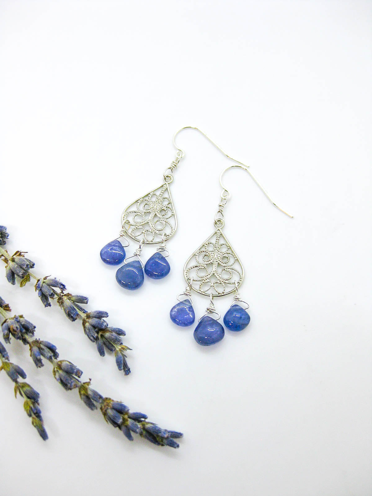 Olive: Tanzanite Earrings - e768