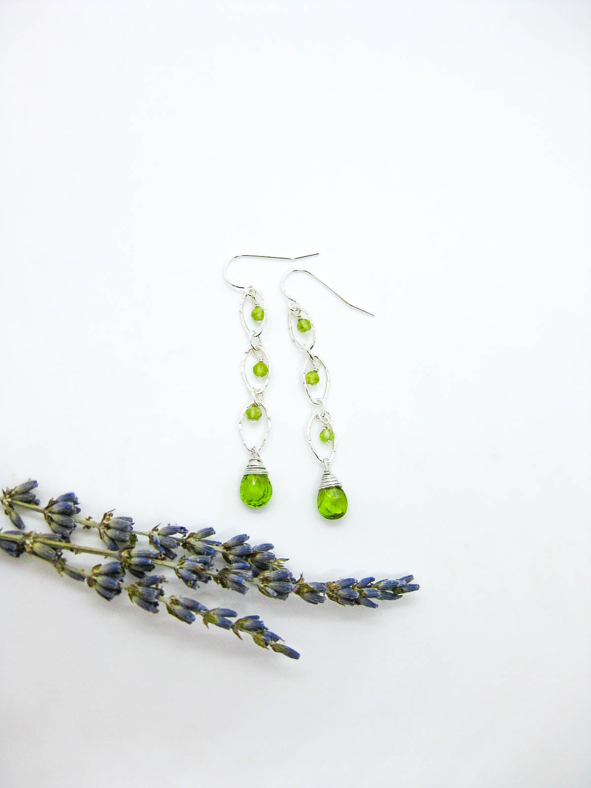 Lilac: Peridot Earrings - e769