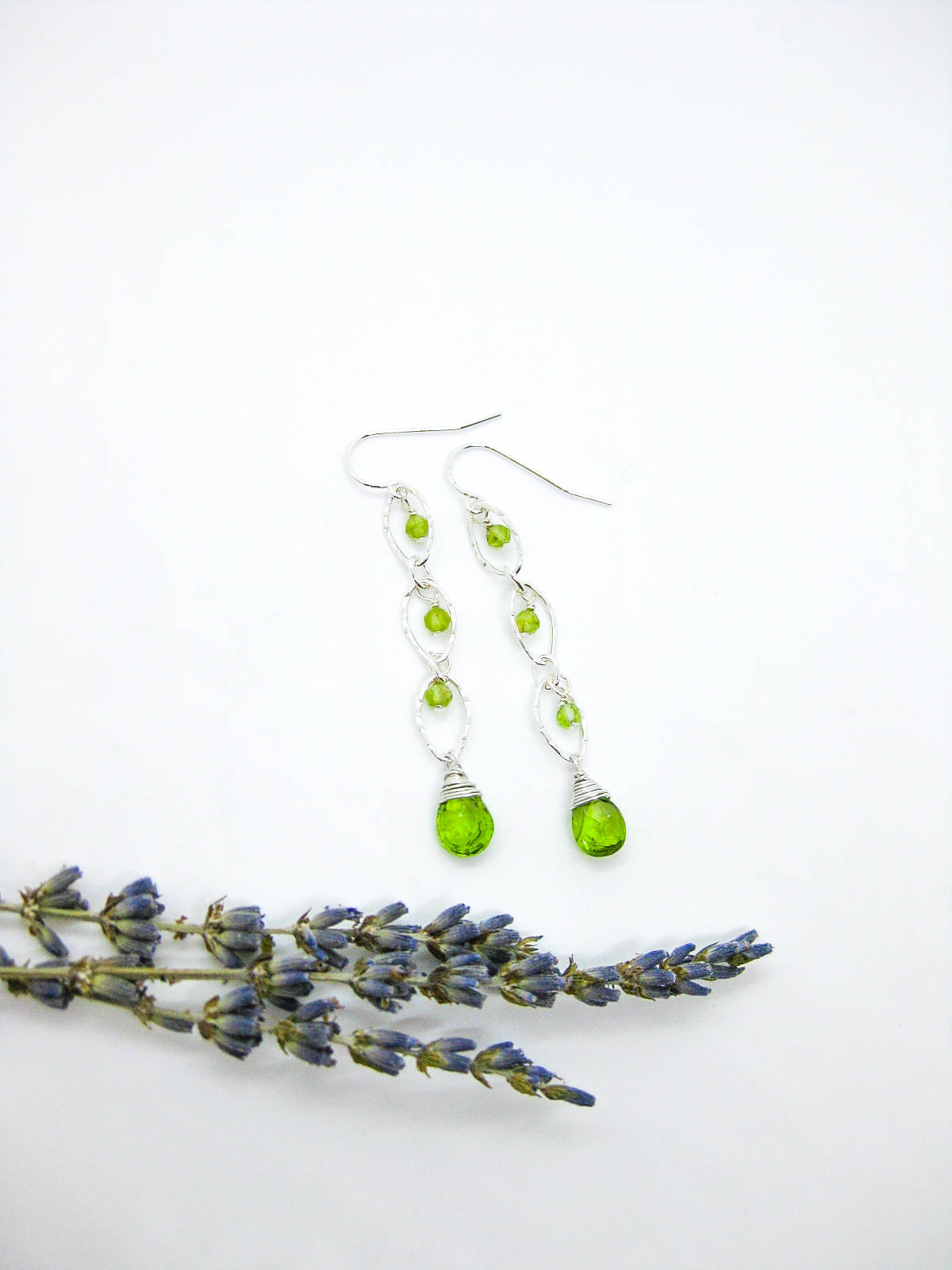 Lilac: Peridot Earrings - e769