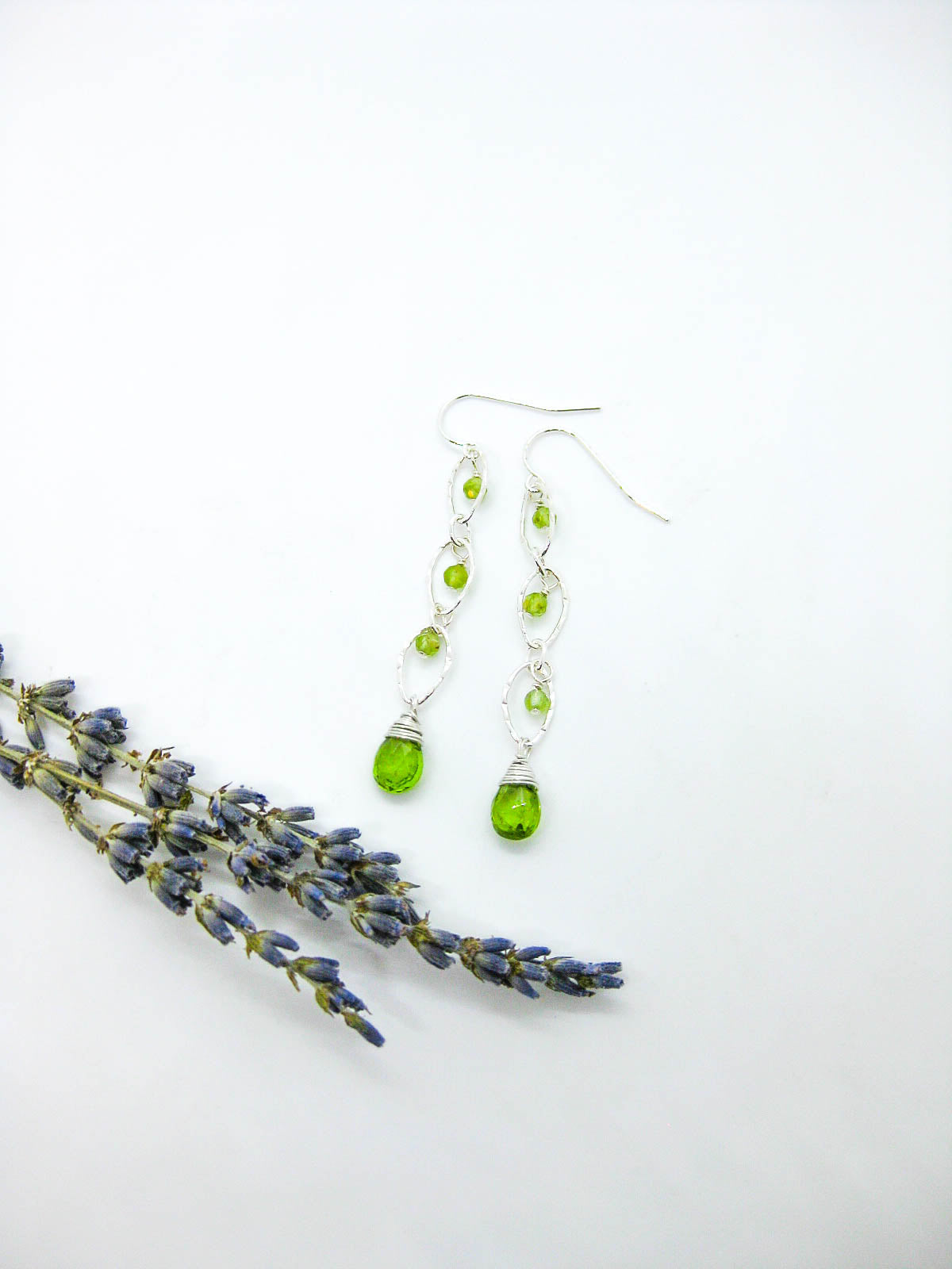 Lilac: Peridot Earrings - e769