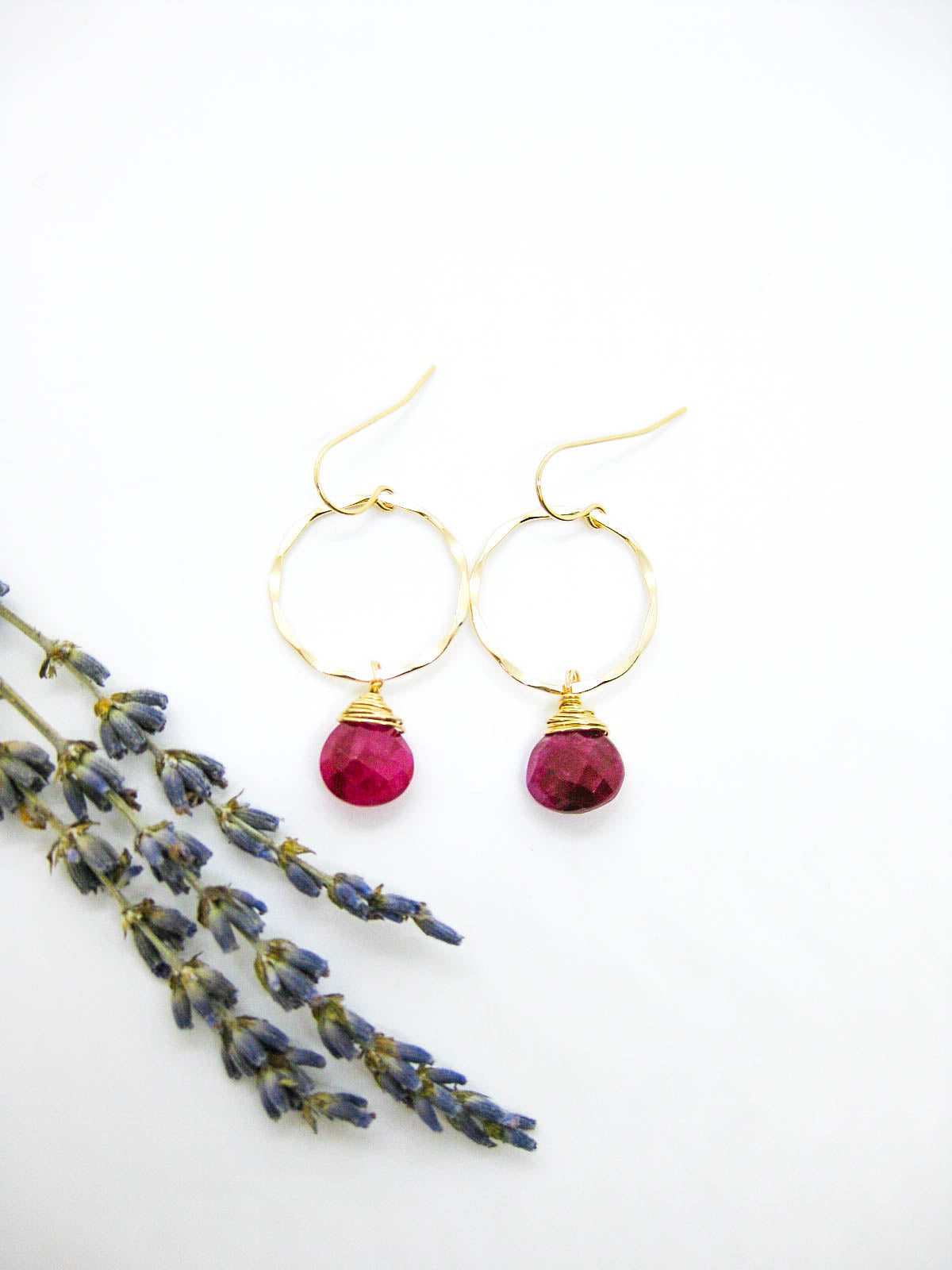 Iris: Ruby Earrings - e770