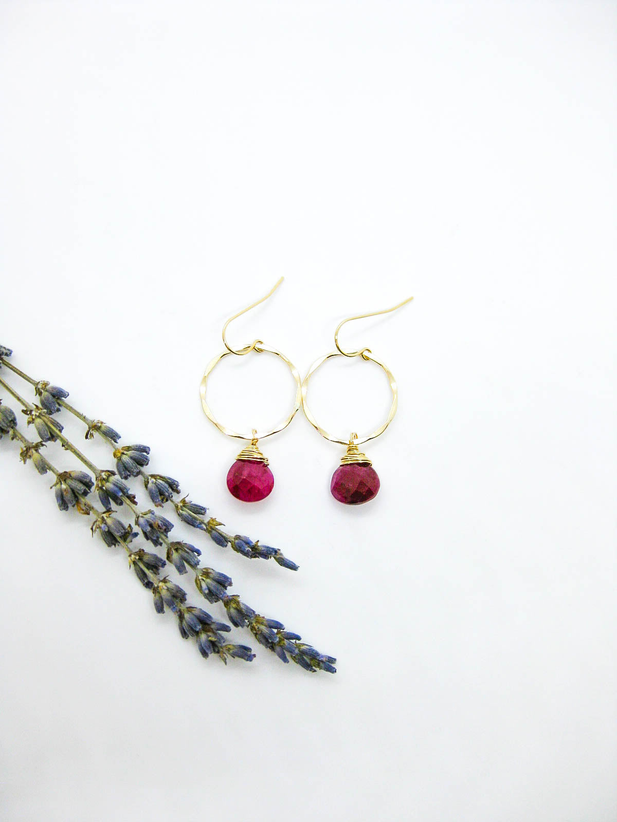 Iris: Ruby Earrings - e770