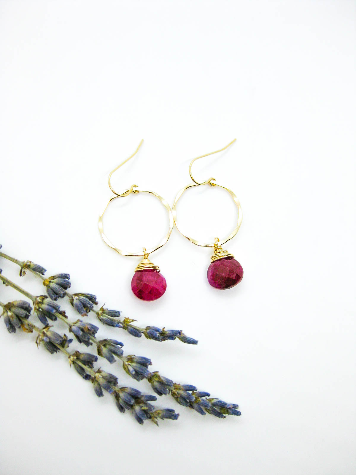 Iris: Ruby Earrings - e770