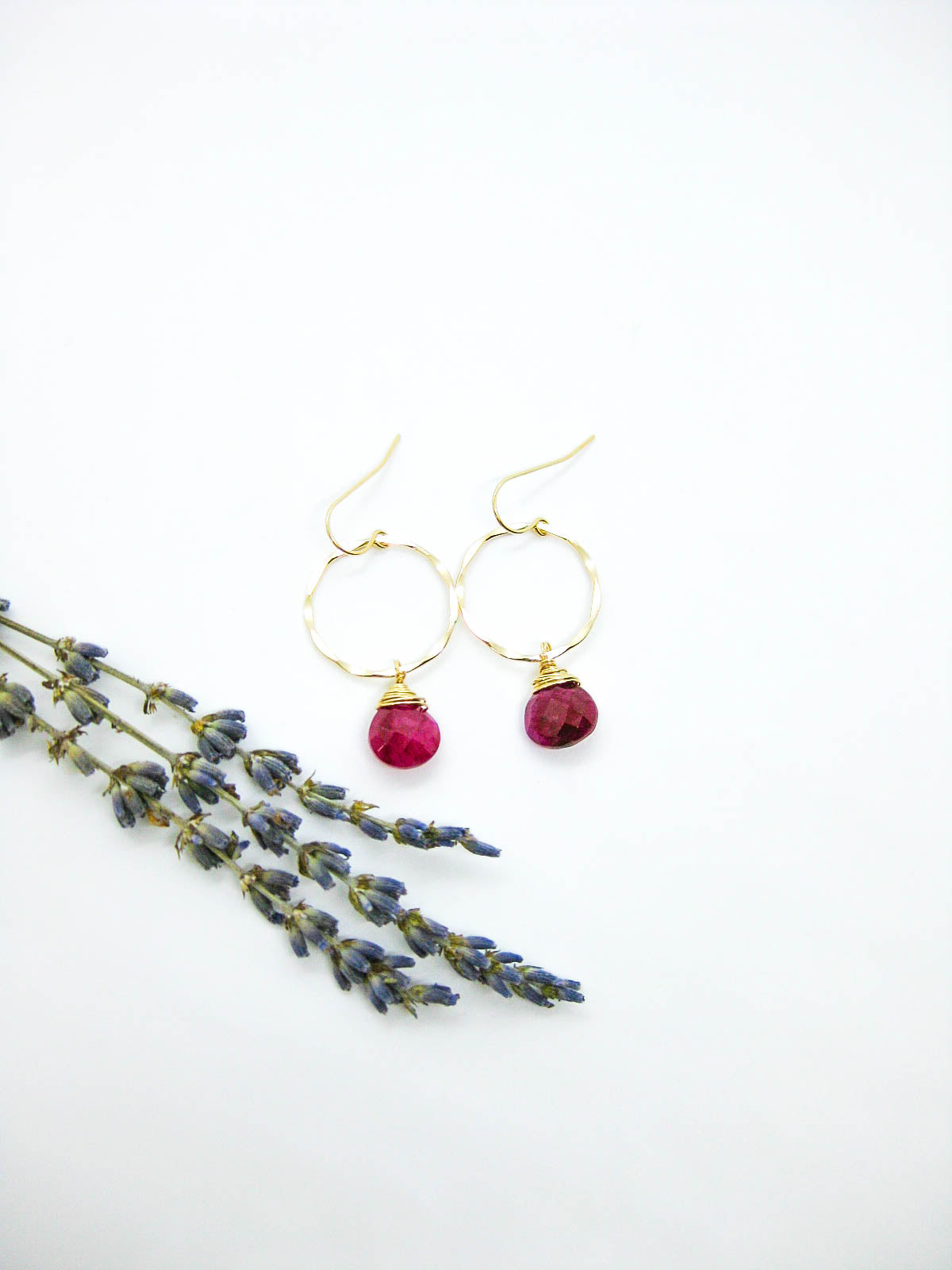 Iris: Ruby Earrings - e770