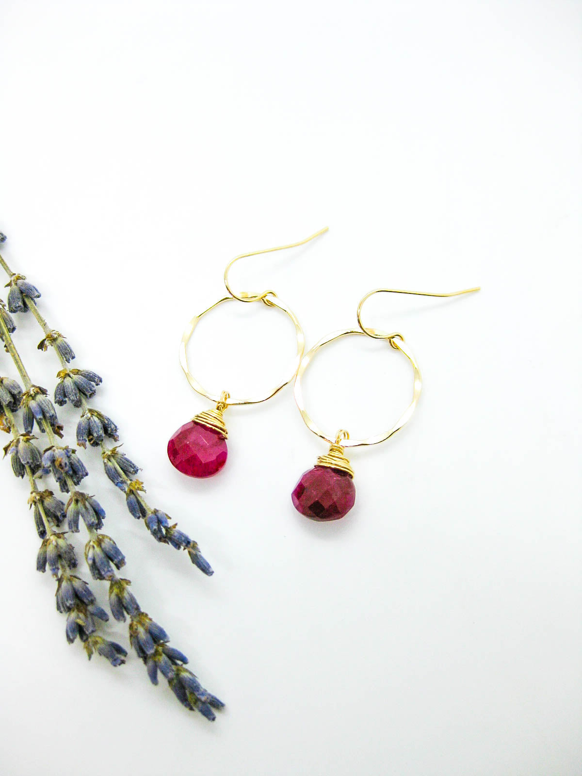 Iris: Ruby Earrings - e770