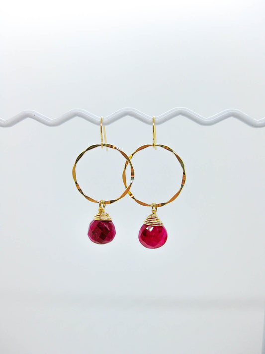 Iris: Ruby Earrings - e770