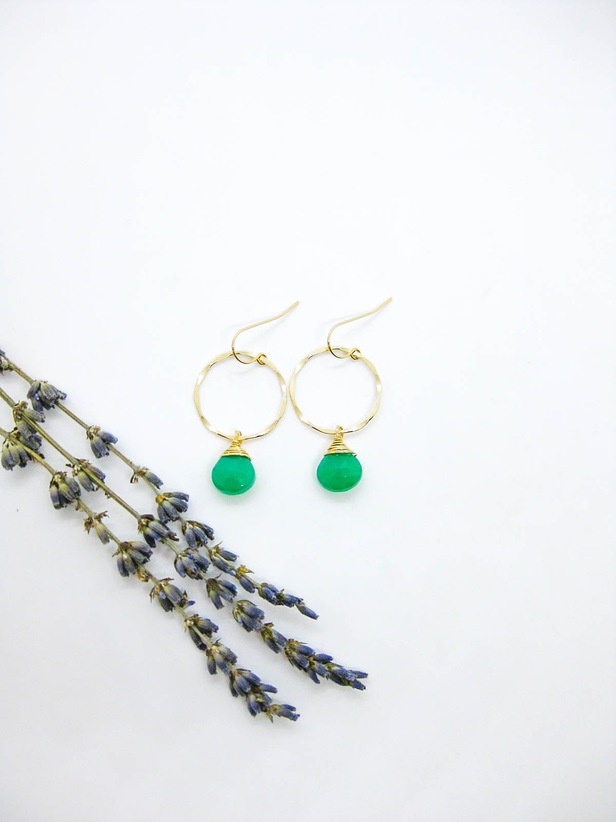 Iris: Chrysoprase Earrings - e771