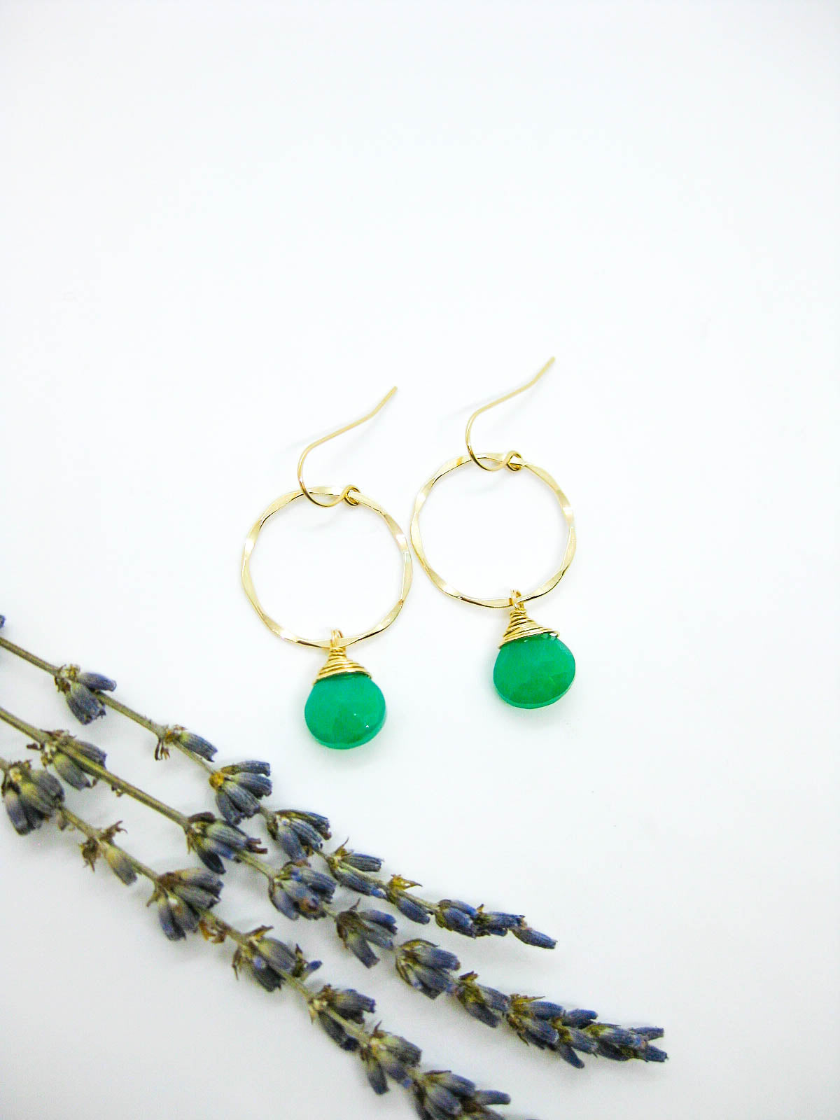 Iris: Chrysoprase Earrings - e771