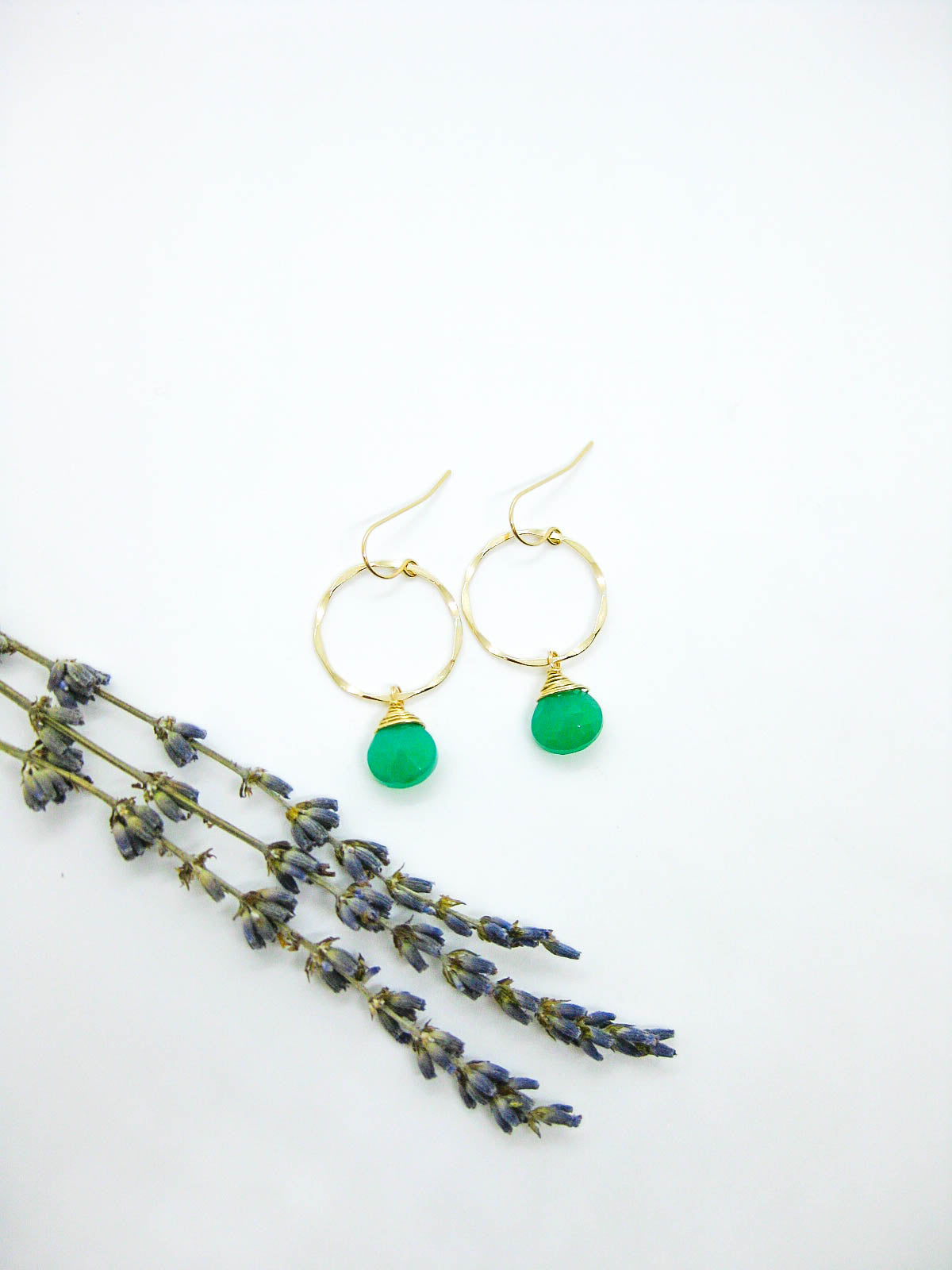 Iris: Chrysoprase Earrings - e771