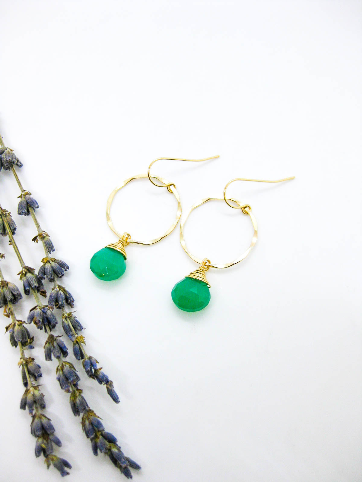 Iris: Chrysoprase Earrings - e771