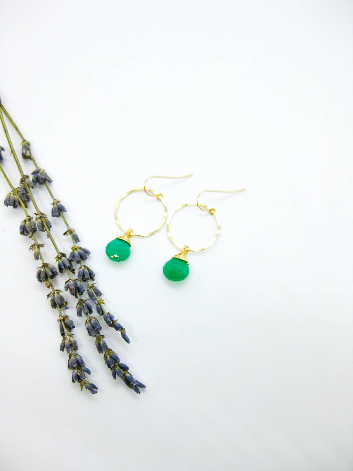 Iris: Chrysoprase Earrings - e771