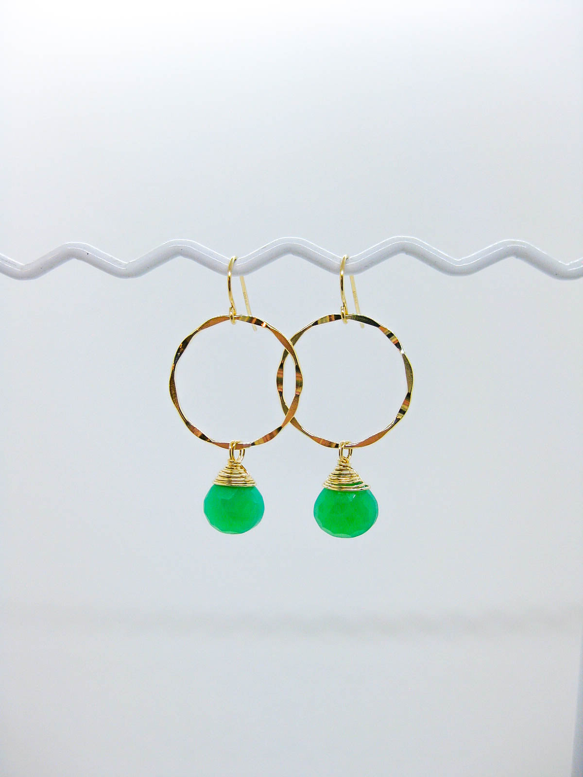 Iris: Chrysoprase Earrings - e771