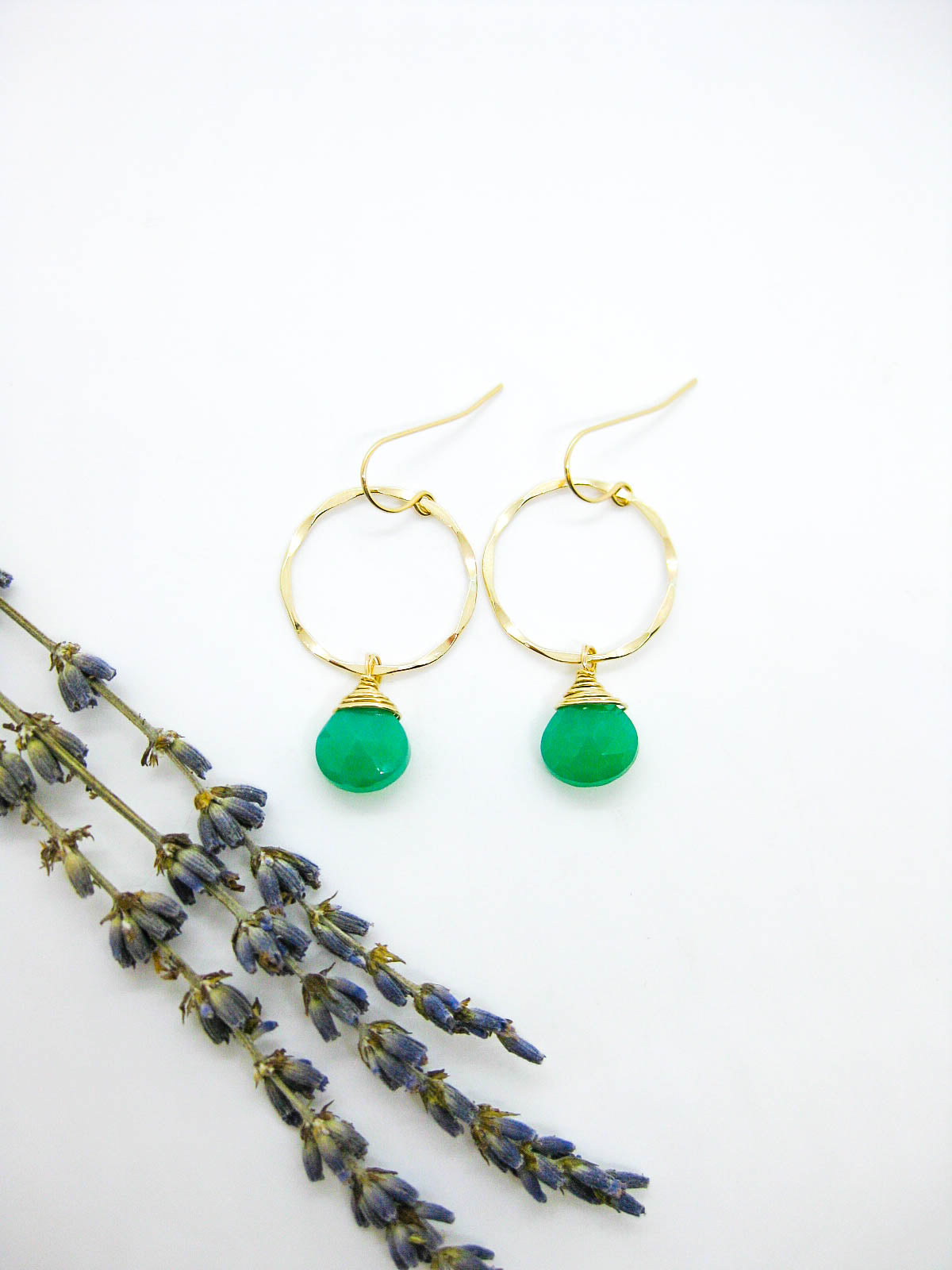 Iris: Chrysoprase Earrings - e771