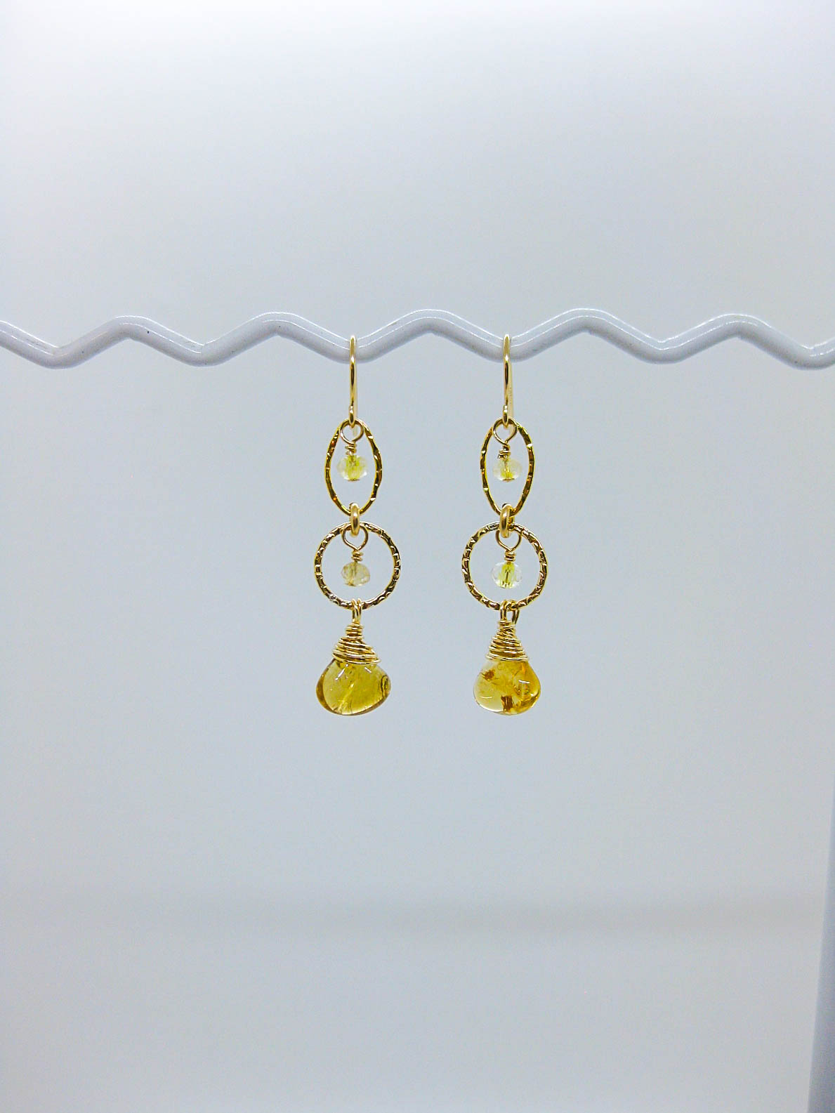 Myrtle: Citrine Earrings - e773