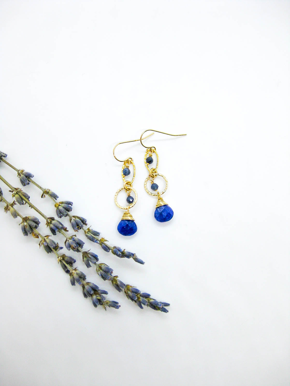 Myrtle: Sapphire Earrings - e774