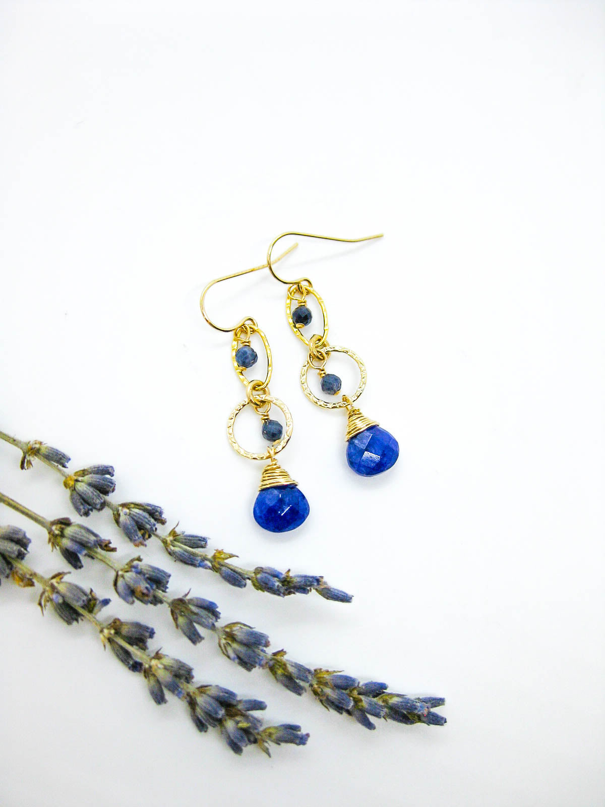 Myrtle: Sapphire Earrings - e774