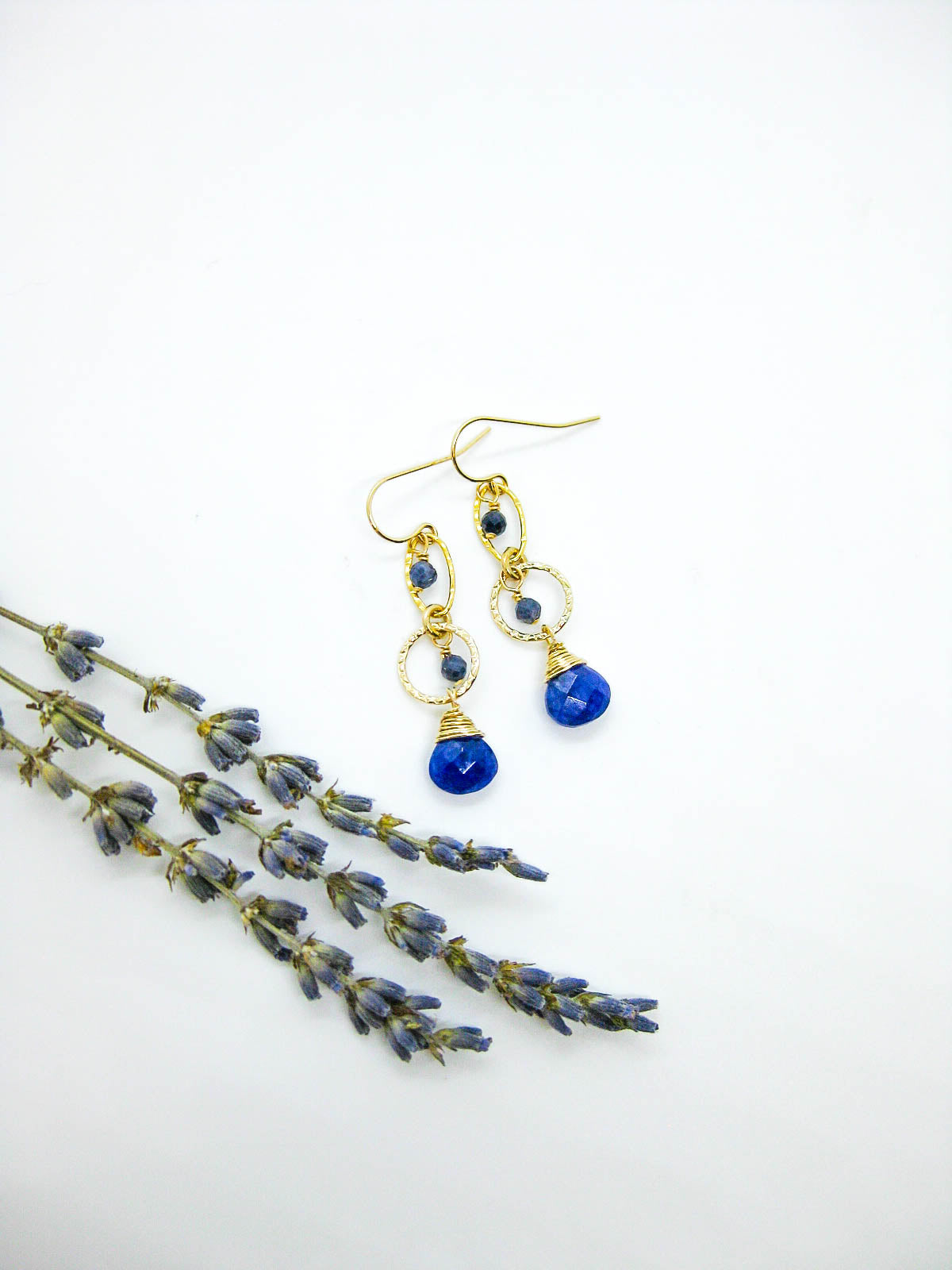 Myrtle: Sapphire Earrings - e774